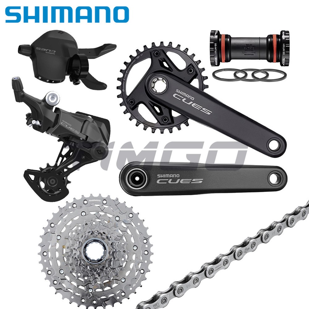 Shimano Cues U4000 MTB 自行車 1x9 速度套件 FC-U6000 曲柄組 BB-MT501 中軸