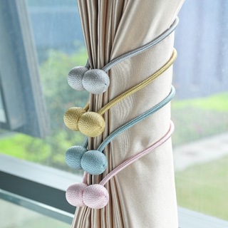 窗簾磁鐵扣現代簡約窗簾磁扣綁帶無孔安裝窗簾扣