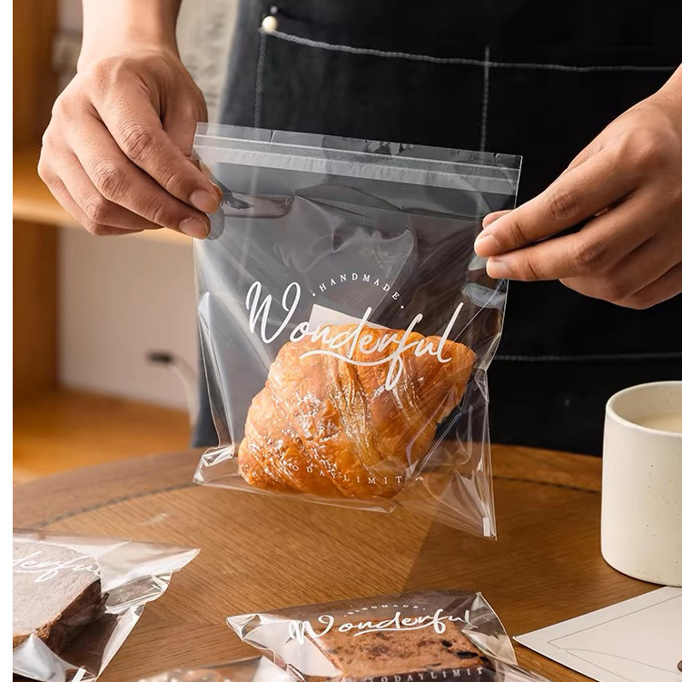 【現貨】【吐司包裝】歐包麵包包裝袋 透明自粘切 片吐司甜甜圈 貝果小餐包 烘焙自封袋子