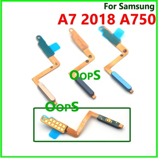 SAMSUNG 適用於三星 Galaxy A7 2018 A750 電源開關按鈕排線菜單指紋鍵的柔性色帶(無指紋功能)