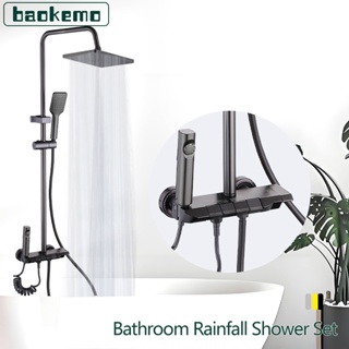 Baokemo 現代浴室鋼琴花灑套裝 4 功能雨淋花灑頭浴缸龍頭淋浴系統套裝
