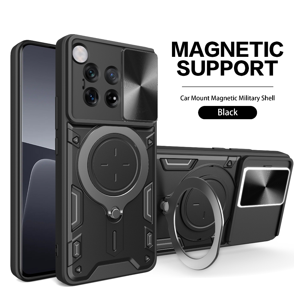 適用於 OnePlus 12 12R 10T Ace 3 1+ace3 1+12R 手機殼滑動相機車載磁性支撐架豪華防震