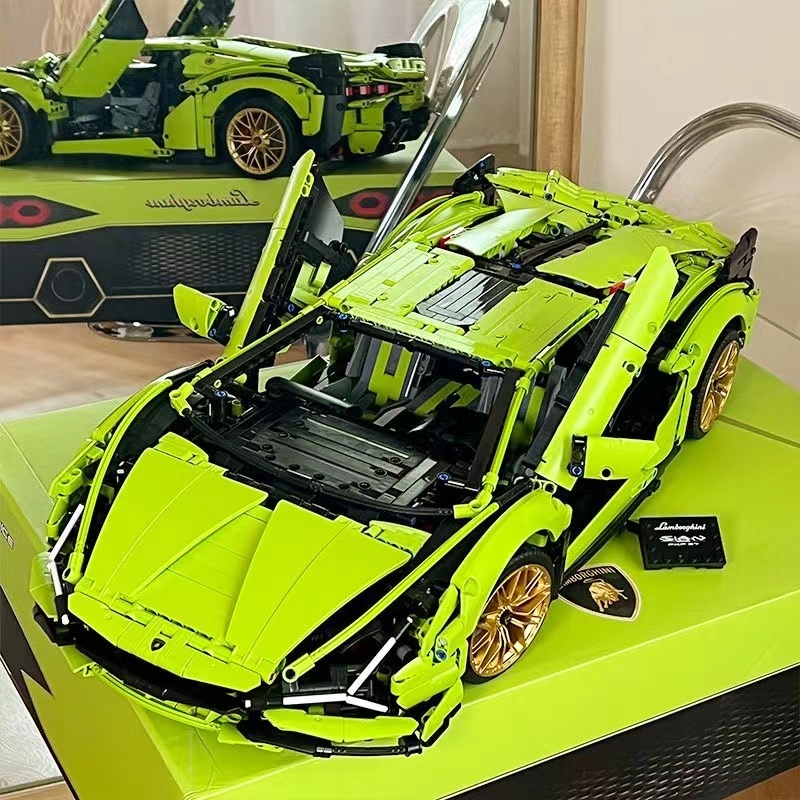 蘭博基尼模型賽汽跑車成年人兼容樂高積木難度42115男孩拼裝玩具