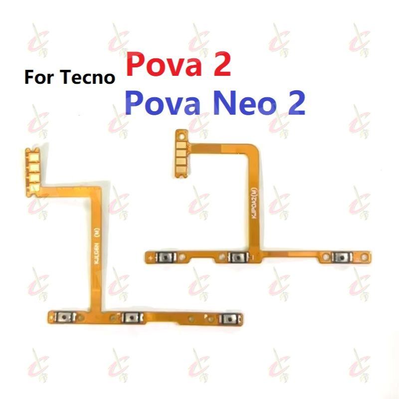 用於 Tecno Pova Neo 2 LG6n LE7 LE7n 的電源開關音量按鈕 flex