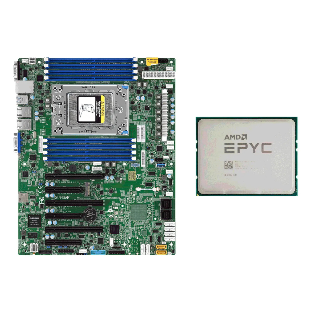 Supermicro H11SSL-i 主板帶 AMD EPYC 7551P CPU 32 核 2GH 高達 3.0GH