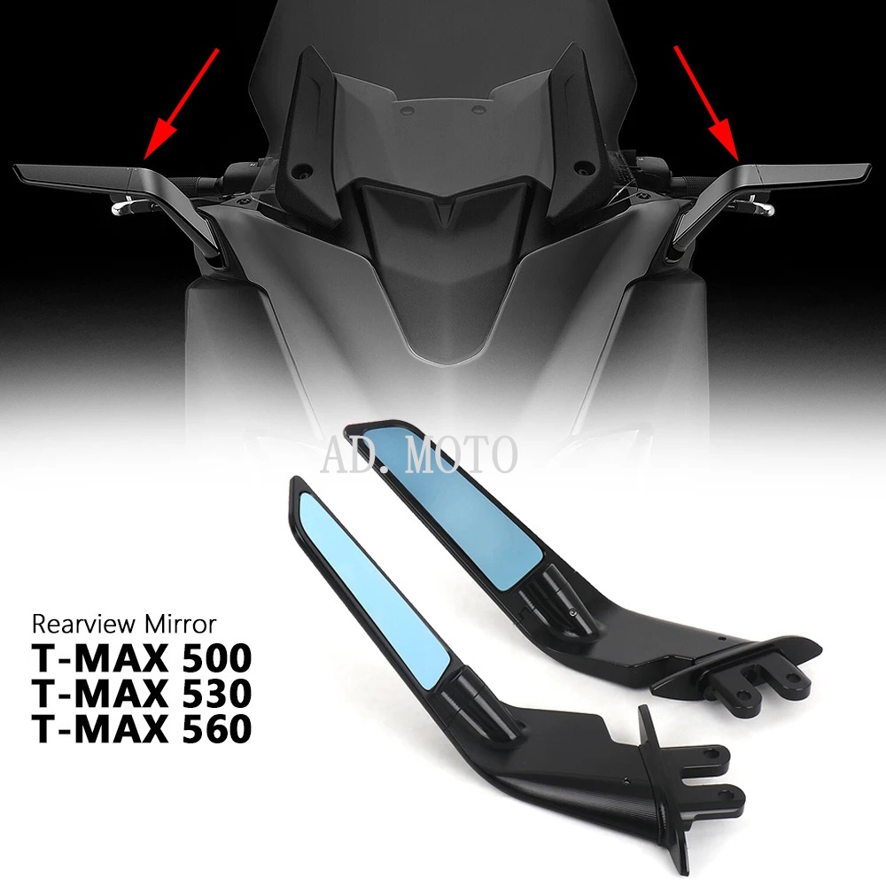 適用於YAMAHA TAMX 500 530 560 TMAX560 2020 2021 定風翼反光鏡側翼鏡 機車後照鏡