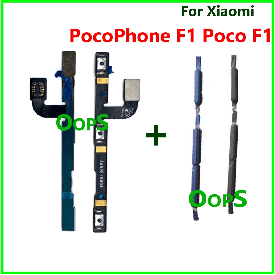 XIAOMI 適用於小米 pocophone Poco F1 輸出側鍵按鈕 Flex Ribbon 更換部件的音量電源開