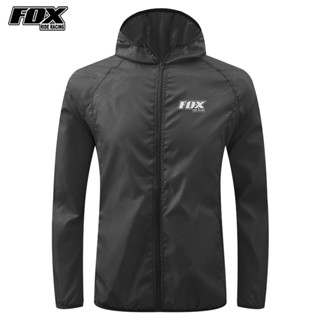 Fox Ride Racing騎行薄外套夏季防紫外線時尚男士自行車風衣戶外運動裝山地車夾克外套防水