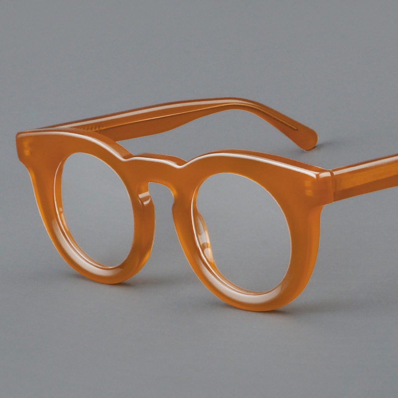 時尚貓眼圓形光學眼鏡框復古藝術高品質醋酸纖維眼鏡框男女23105