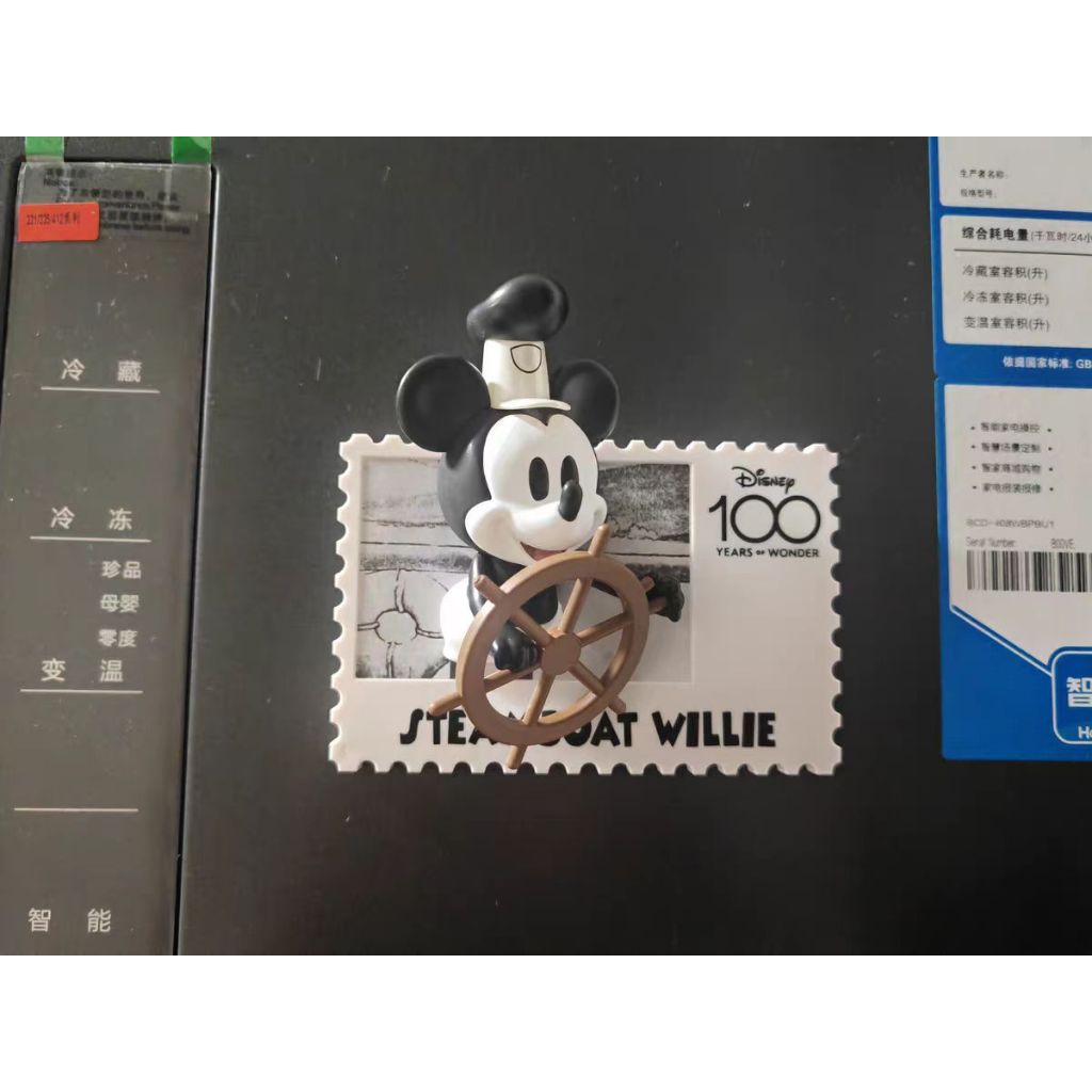 可挑款 有隱藏正版新版名創優品迪士尼週年100復古郵票系列盲盒冰箱貼桌面擺件