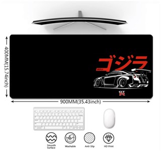 滑鼠墊遊戲桌墊 JDM 超級賽車 GT-R R35 防水防滑滑鼠墊大號定製加長滑鼠墊辦公桌