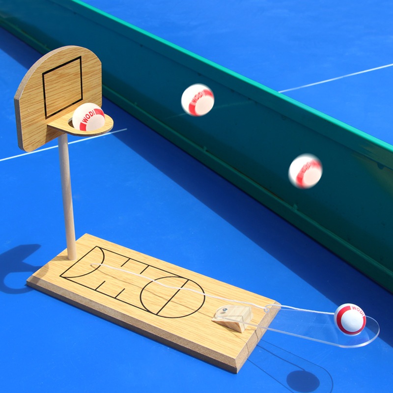 木製桌面投籃遊戲機 迷你籃球架投籃機 親子互動兒童休閒益智玩具