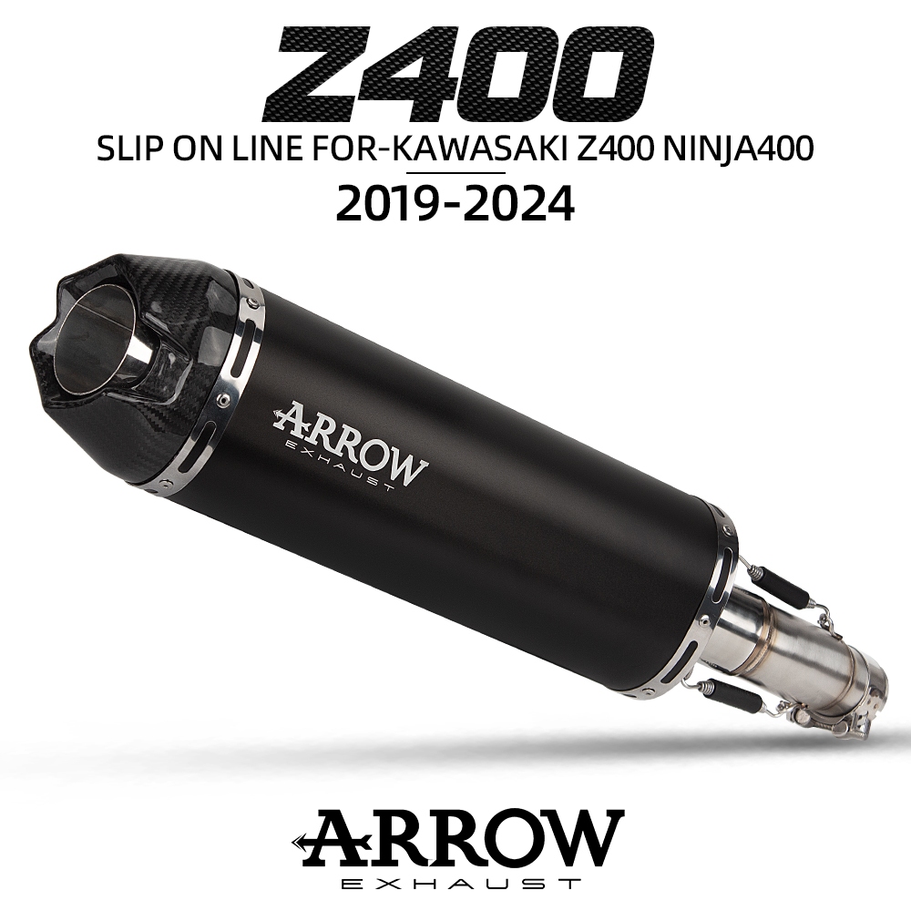 ARROW箭牌排氣管改裝 Kawasaki 忍4 Ninja400 Z400 中尾段排氣管改裝 2017-2023