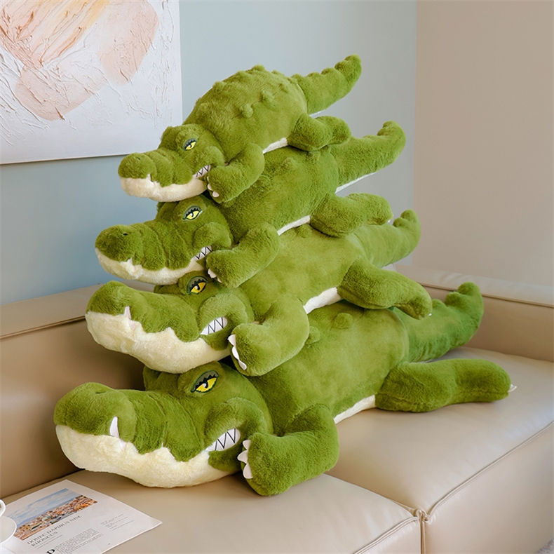 MK TOY 110cm 鱷魚可愛床上玩偶毛絨玩具超軟鱷魚布娃娃男孩生日禮物