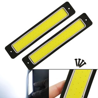 2件/套通用dc 12V汽車LED燈條超亮日間行車燈防水柔性矽膠COB LED燈汽車DIY改裝
