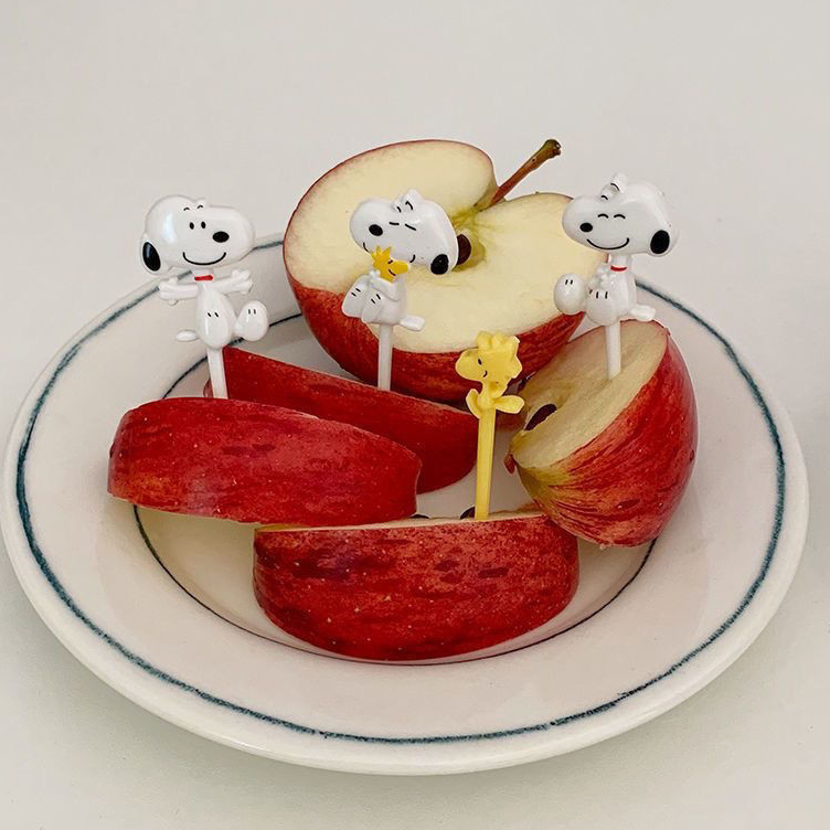 【新品白菜價】蛋糕叉 史努比可愛水果籤 ins韓國卡通兒童水果叉便當叉日式便攜