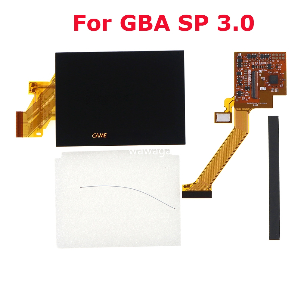 1 套適用於 Nintend GBA SP V3.0 高亮 IPS LCD 屏幕,適用於 GBA SP AGS-101