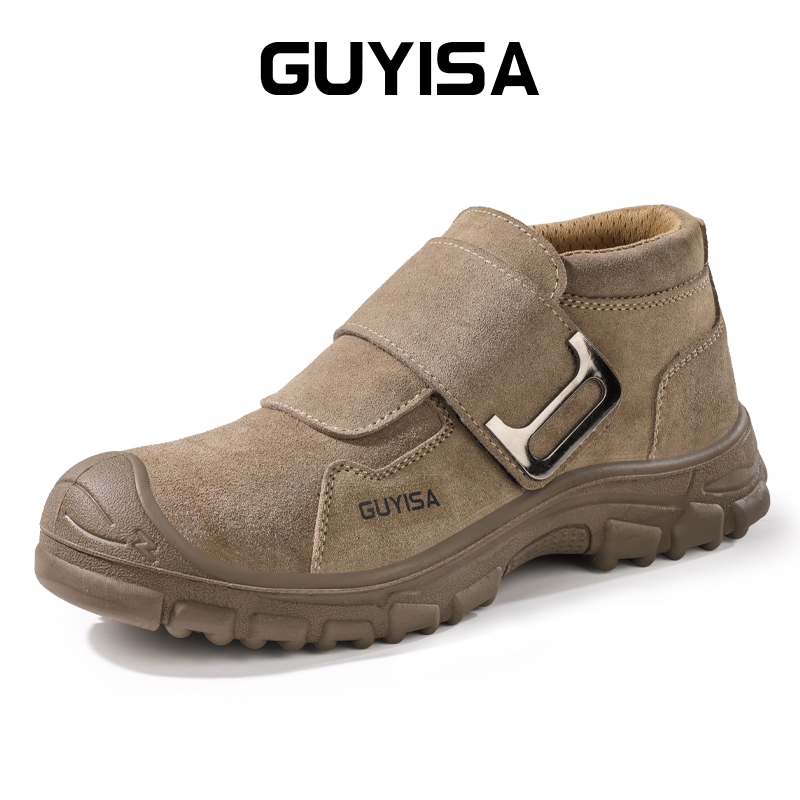 Guyisa安全鞋電焊鞋防砸防刺穿棕色cn37-45 F011