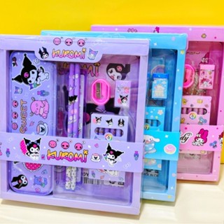 卡通文具套裝文具盒 尺 橡皮擦 彩色鉛筆 獨角獸 HELLO KITTY DORAEMON kuromi cinnamo