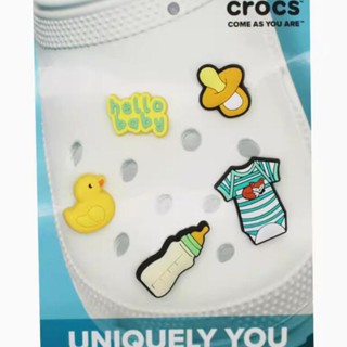crocs/適配Crocs卡駱馳智必星洞洞鞋花鞋釦裝飾品 可愛寶寶五件套