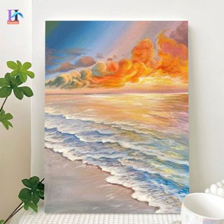 Hamlet【30*40cm】海邊/風景/數字繪畫/diy/裝飾畫/手繪/藝術/家居裝飾/禮品/掛畫/成人兒童/減壓玩具