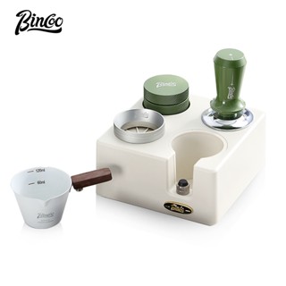 BINCOO 咖啡布粉器 彈力壓粉器套裝 四方壓粉底座 意式器具 咖啡機支架收納底座 51/58MM