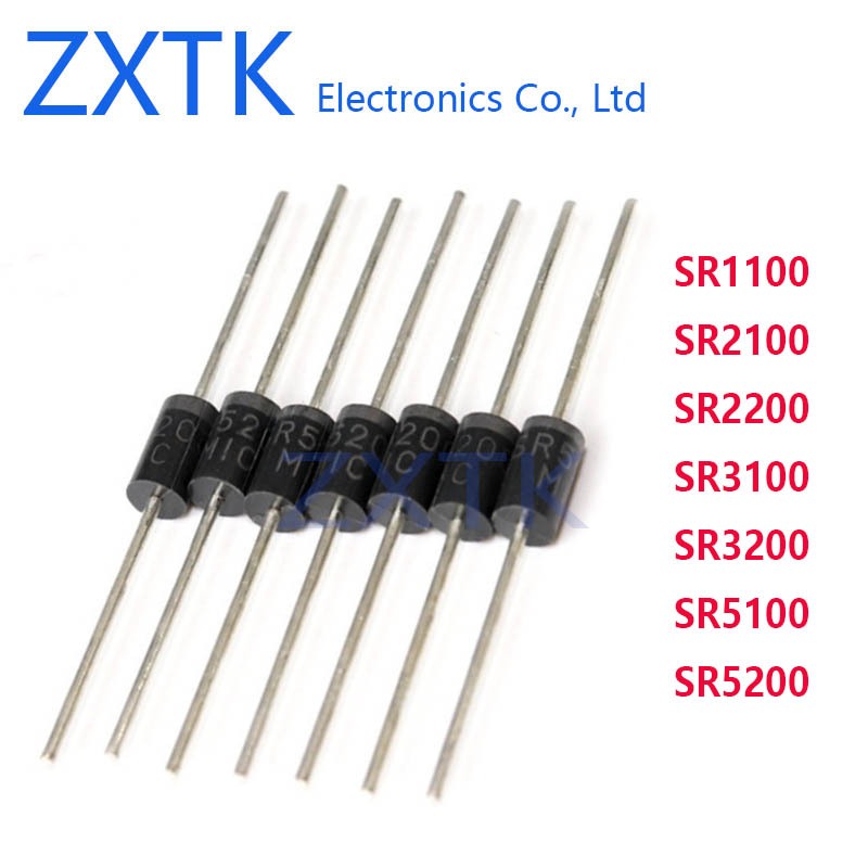 50Pcs 二極管 SR1100 SR2100 SR2200 SR3100 SR3200 SR5100 SR5200 S