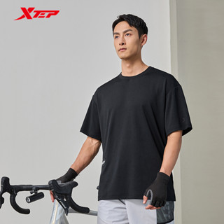 【特步 xtep】運動生活系列 | 男子吸溼速乾短袖T恤 夏季新款健身訓練短T恤 透氣爬山運動上衣