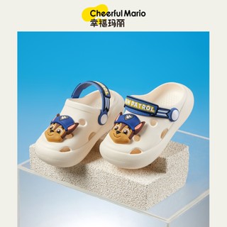 Cheerful Mario汪汪隊布希鞋 Paw Patrol 兒童大頭涼鞋 卡通可愛 沙灘戶外室內防滑洞洞鞋 男女童拖