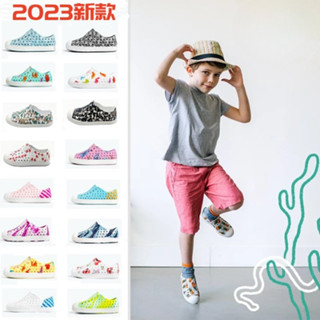 【現貨免運】 crocs兒童洞洞鞋 kitty洞洞鞋 native Jefferson沙灘鞋 卡通印花兒童洞洞鞋配件