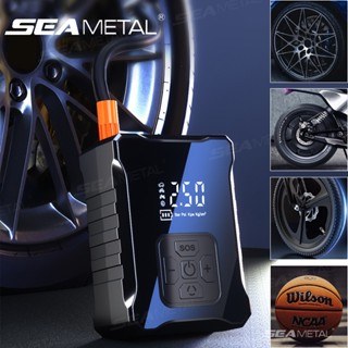 SEAMETAL4000mAh 無線車載空氣壓縮機 12V 150PSI 便攜式汽車氣泵輪胎充氣機迷你智慧數字充氣泵