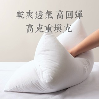 雲巢家紡☁️長纖維不結團 飽滿度升級100% 抱枕芯枕心 7D纖維棉磨毛布抱枕腰枕芯可水洗帶拉鍊 純白枕芯