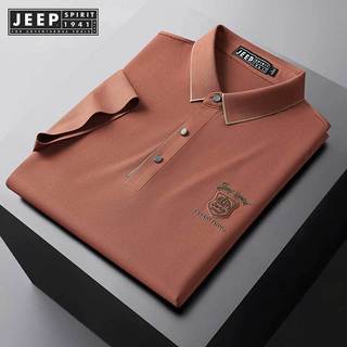 Jeep SPIRIT 1941 ESTD 夏季24新款polo衫刺繡時尚中青年寬鬆T恤