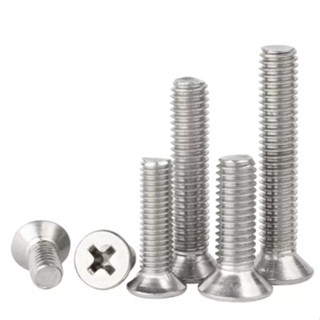 M1.4-m4 100PCS 機用螺絲十字沉頭迷你微型小螺絲鍍鎳碳鋼十字平頭沉頭螺絲螺栓迷你機用螺絲