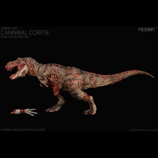 1/35 REBOR Zombie T-Rex“食人魚屍體”豪華包動物模型帶可動顎和前肢普通版