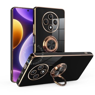 豪華外殼 OPPO Reno 12F 5G 帶指環支架軟鍍手機殼