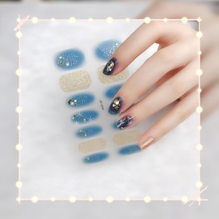 【JXMnail】ZX系列 14指 美甲貼紙 3D立體帶鑽甲油膜 光療美甲全貼 小清新時尚卡通花朵蝴蝶飾品 指甲貼紙