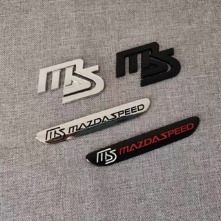 MAZDA 【馬自達】3D 金屬 MS MAZDASPEED 汽車標誌汽車後備箱貼紙標誌貼花適用於馬自達 CX-5 CX