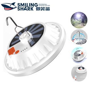 微笑鯊正品 V06 led露營燈 超亮大泛光帳篷燈 5檔 USB充電帶電顯 180°旋轉掛鉤設計 防水戶外露營夜市擺攤