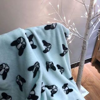 毯子 空調毯 午睡被子 可愛小狗卡通保暖毛毯|法蘭絨印花寵物毛毯家用宿舍兒童蓋鋪毛毯