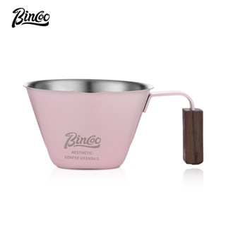 BINCOO 咖啡萃取杯 意式濃縮量杯 不銹鋼咖啡杯 小奶盅 咖啡盎司杯 100ML