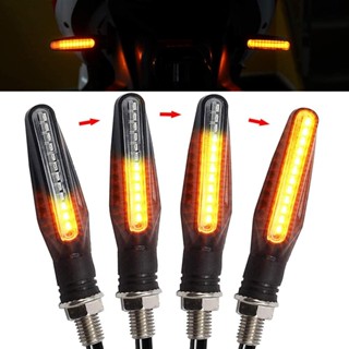 2 件裝通用 LED 摩托車轉向訊號燈 12v IP68 防水琥珀色閃光燈指示燈閃爍器尾燈燈配件
