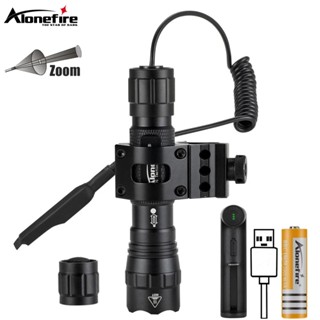 Alonefire TK503 12W 變焦手電筒強力戶外旅行野營釣魚登山支架遙控開關大功率手電筒燈