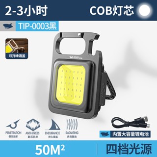 微笑鯊 TIP003 迷你COB強光磁吸 工作燈 LED多功能照明匙扣燈 可掛式露營燈 便攜式充電汽修燈