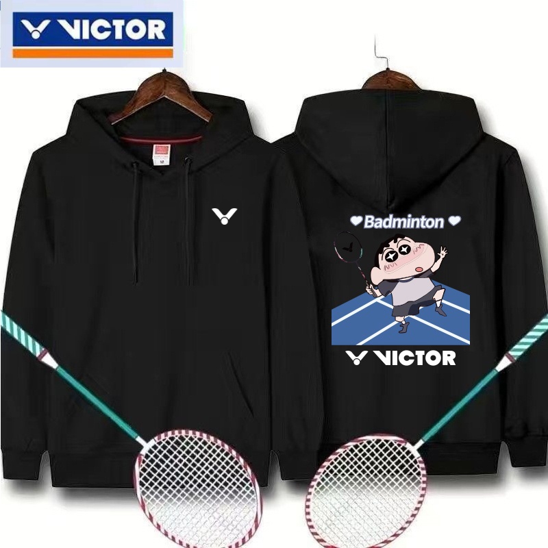 運動訓練連帽衫維克多羽毛球新款套頭衫男女網球籃球排球職業裝寬鬆舒適