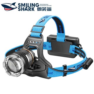 微笑鯊正品 TD8036 led強光頭燈 P360高亮燈珠 6000流明 Type-C 4檔調焦 防水戶外露營登山垂釣燈
