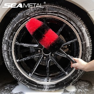 SEAMETAL汽車輪胎輪胎清潔刷可彎曲磨砂清潔劑除塵器汽車輪胎和車輪護理刷清潔工具