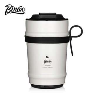 BINCOO 塗層陶瓷咖啡杯 保溫杯 便攜式 316 不銹鋼 適用於家庭辦公室戶外旅行和車載 330ML
