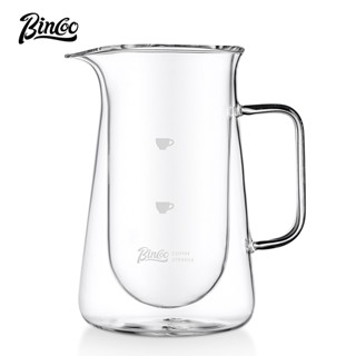 BINCOO 咖啡壺 雙層耐熱玻璃冰美式手沖分享壺 家用掛耳咖啡套裝 400ML