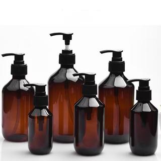 1件100ml 150ml 200ml 300ml 500ml棕色塑膠乳液瓶化妝水分裝瓶香氛罐精油分裝瓶洗髮水分裝瓶